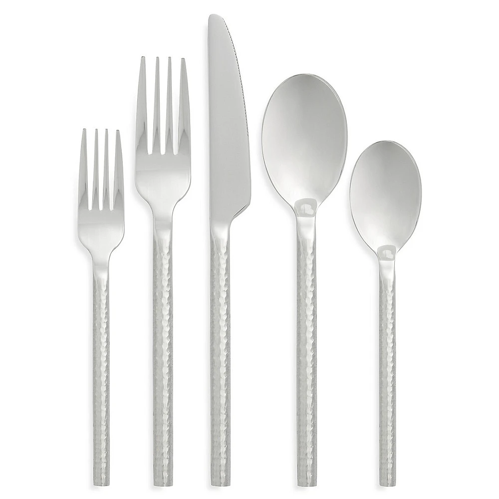 Asher 20-Piece Hammered Flatware Set