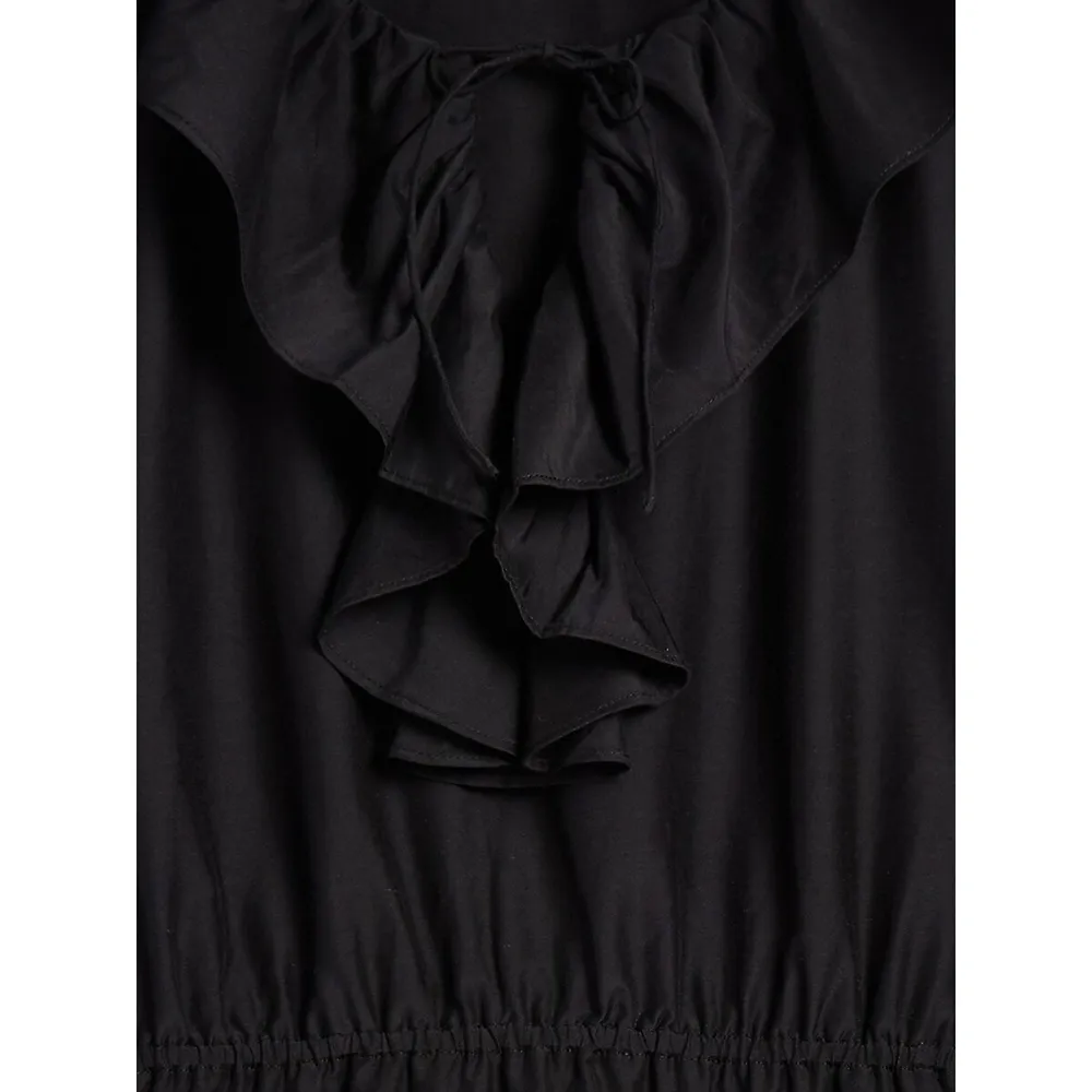 Plus Ruffle Front Mini Dress