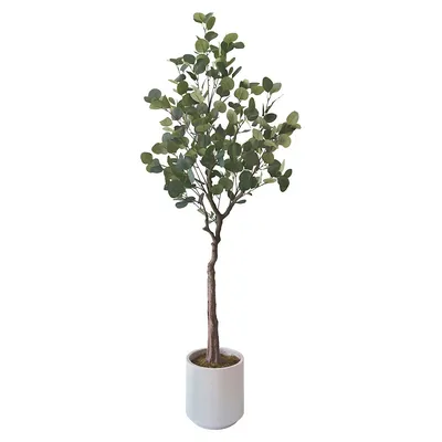 Artificial Eucalyptus Tree With Planter