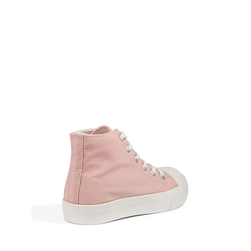 Kid's Arlo High-Top Canvas Sneakers