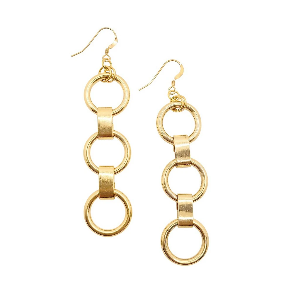 Nocturne Zephyr 18K Goldplated Chain Earrings