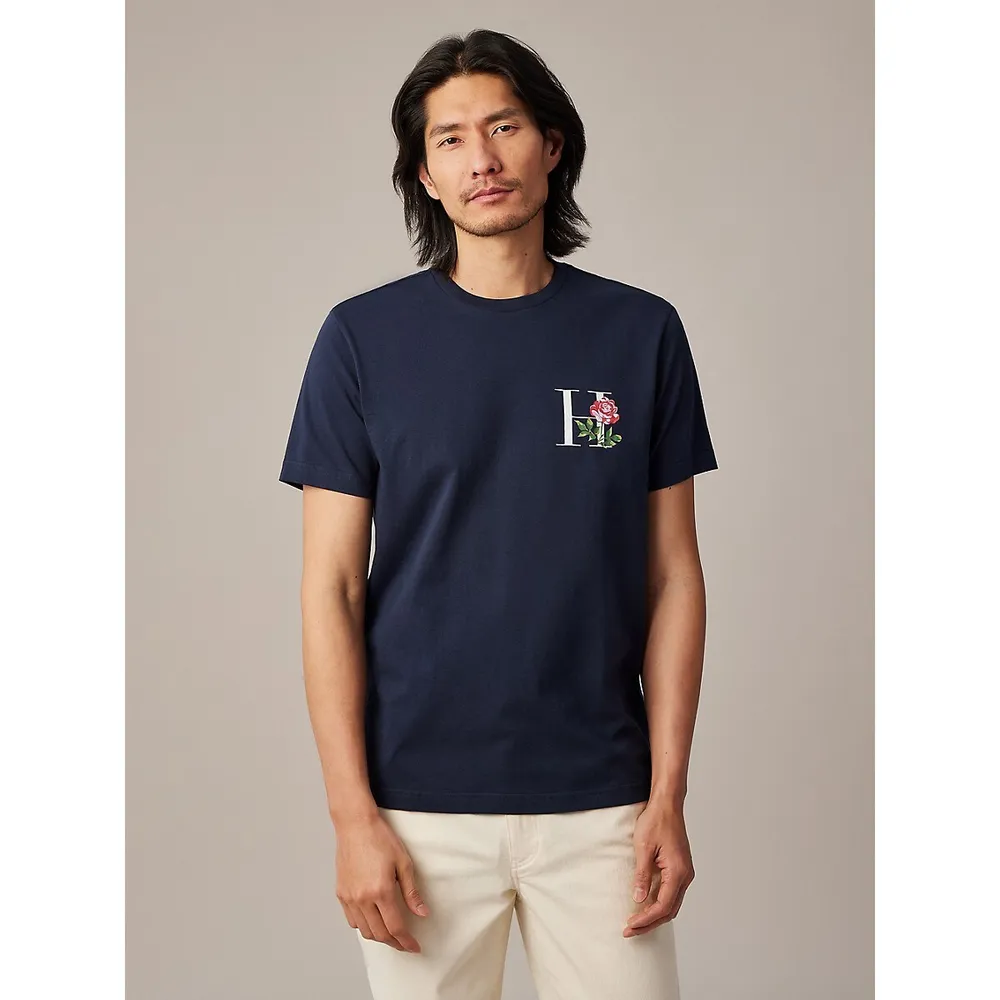 Hudson North Organic Cotton Rose Graphic T-Shirt