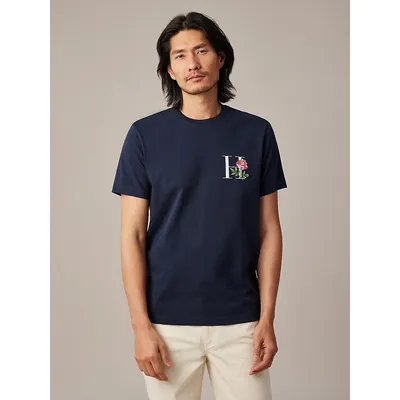 Organic Cotton Rose Graphic T-Shirt