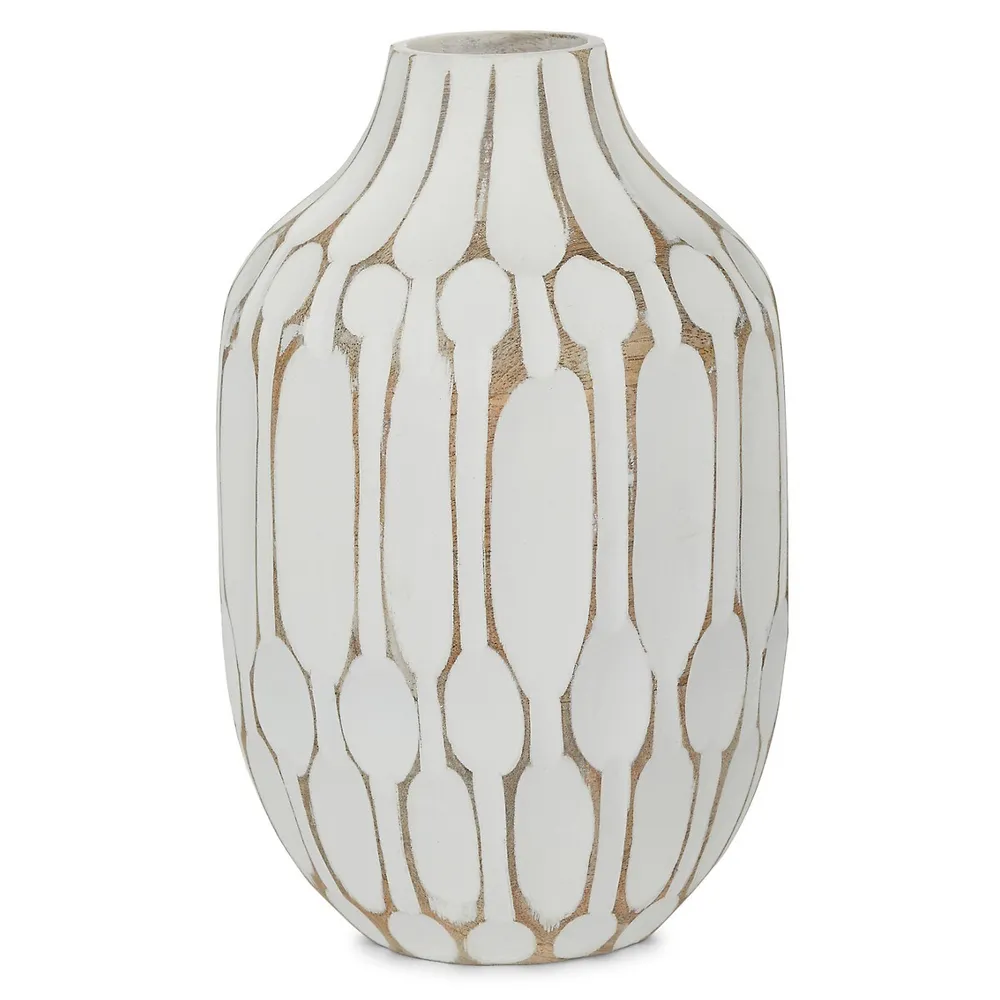 Blanche Wood Vase