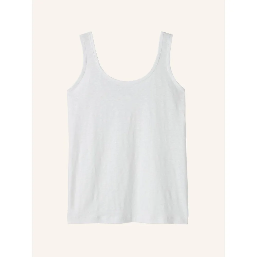 Linen Scoopneck Tank