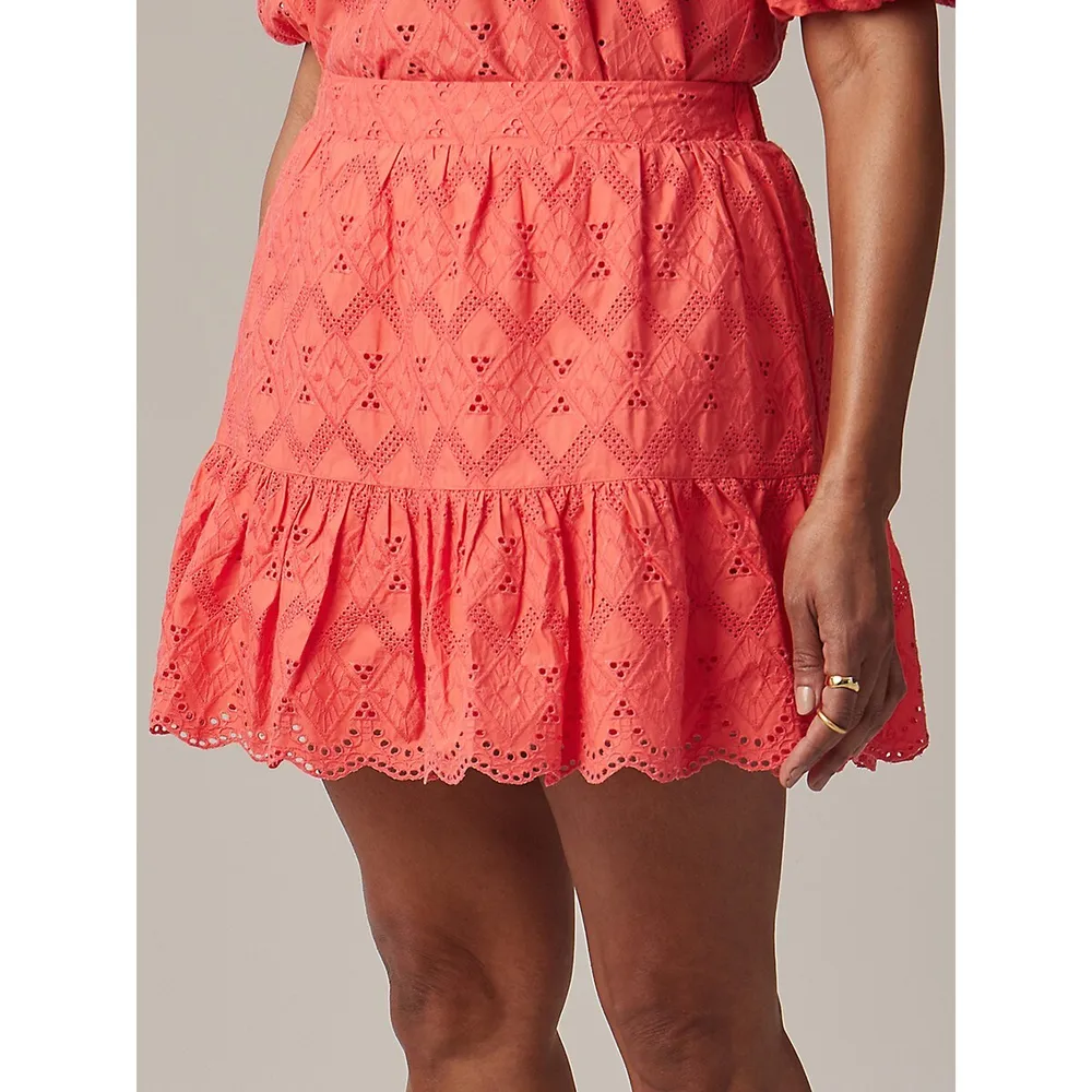 Mini Eyelet Skirt