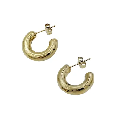 Cleo Goldplated Stainless Steel Hoop Earrings