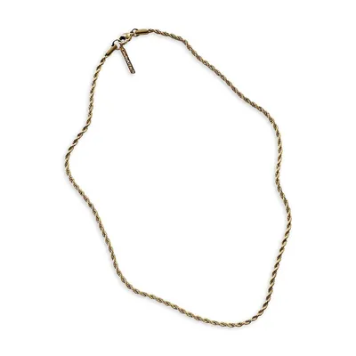 Collier à chaîne en corde plaquée or Donna, 41 cm