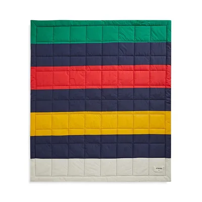 Multistripe Packable Quilted Camp Blanket