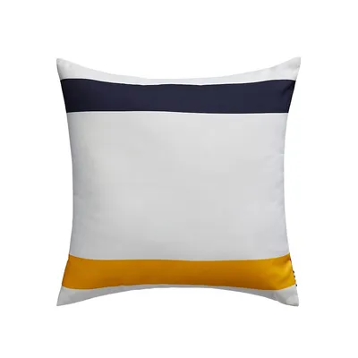 Multistripe Border Recycled Polyester Square Outdoor Cushion