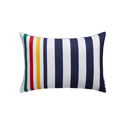 Multistripe Recycled Polyester Lumbar Outdoor Cushion