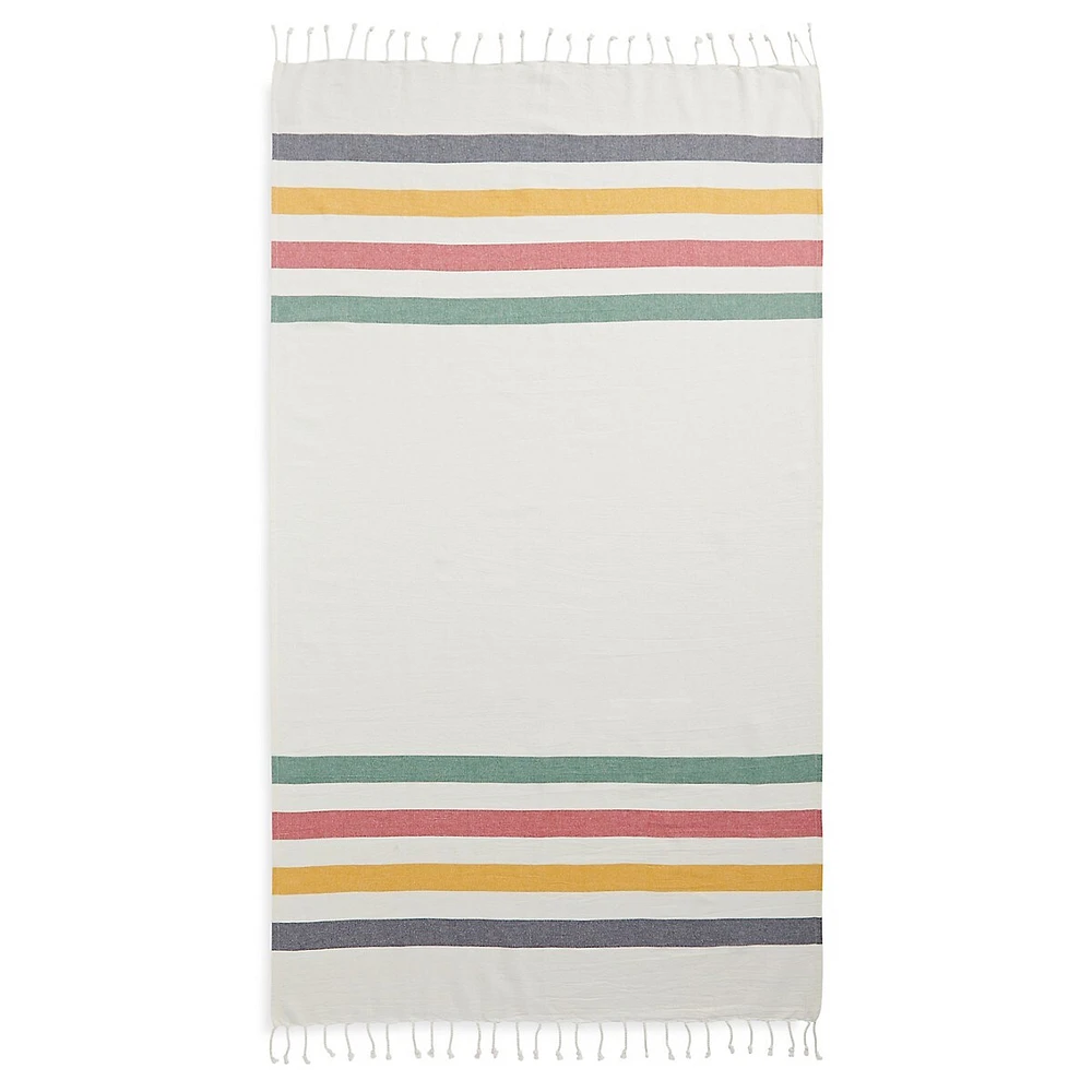 Multistripe Border Turkish Cotton Towel