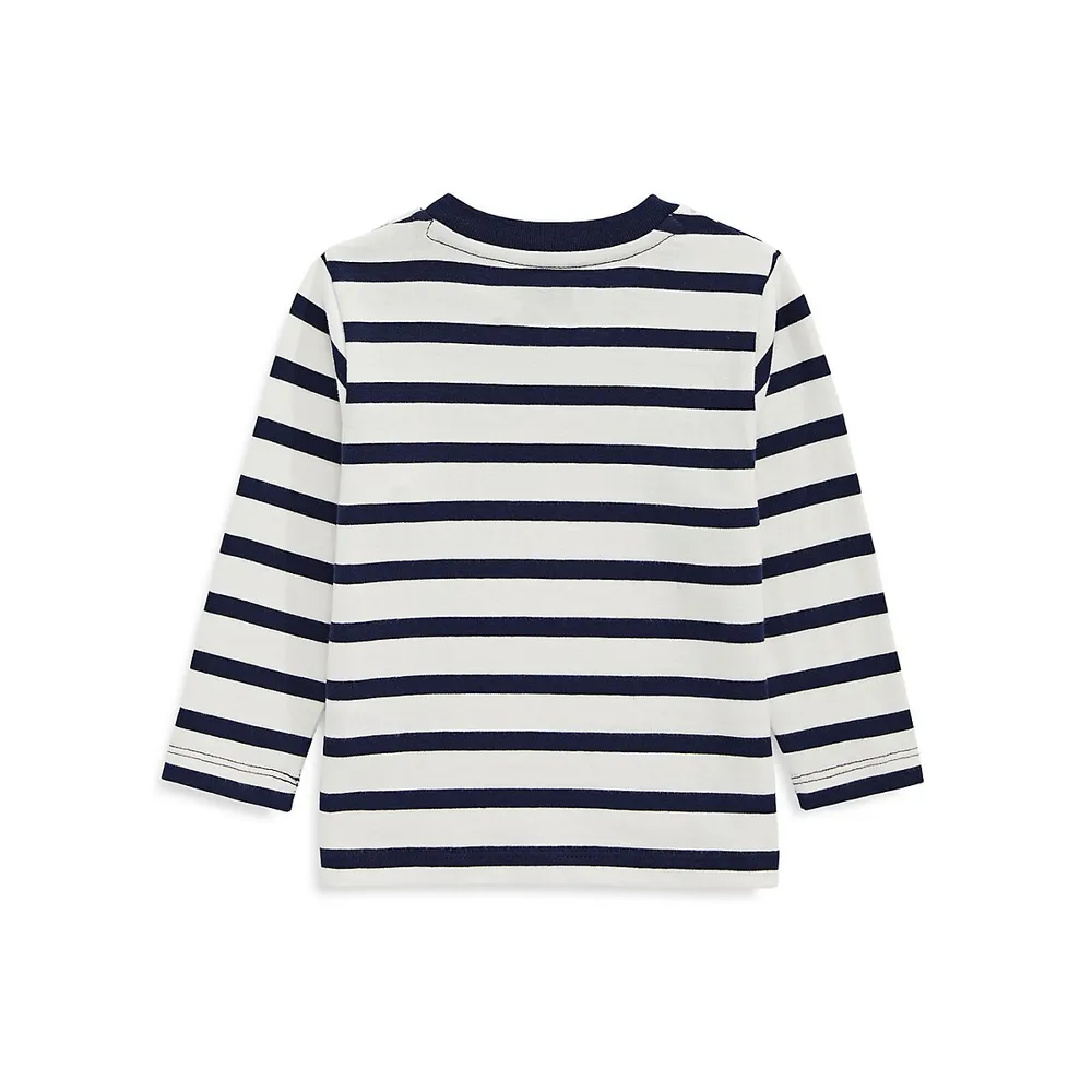 HBC Stripes Baby's Organic Cotton Multistripe Bodysuit