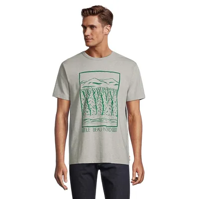 T-shirt en coton biologique à imprimé unisexe