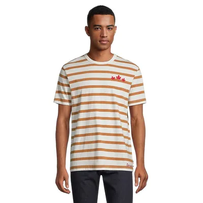 Unisex Birchwood Stripe Organic Cotton T-Shirt