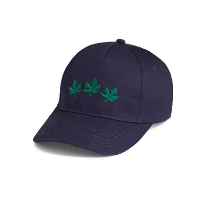 Embroidered Maple Leaf Twill Baseball Cap