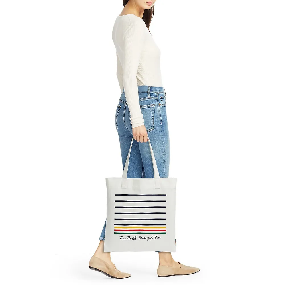 Multistripe Lightweight Cotton Tote