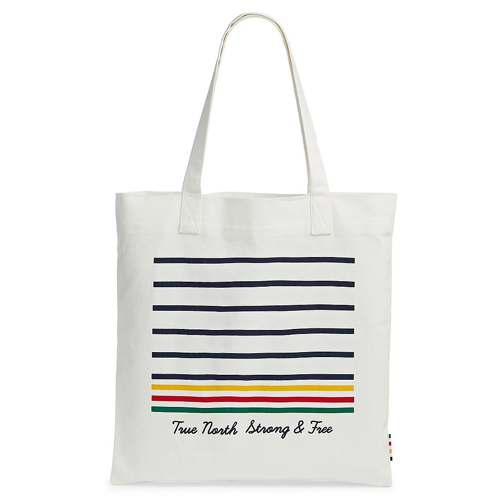 Multistripe Lightweight Cotton Tote