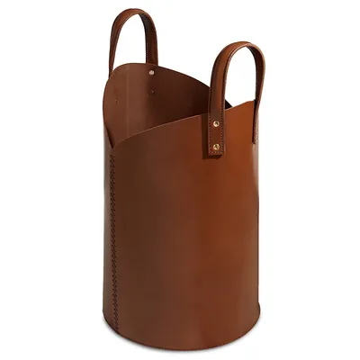 Small Leather Storage Tote