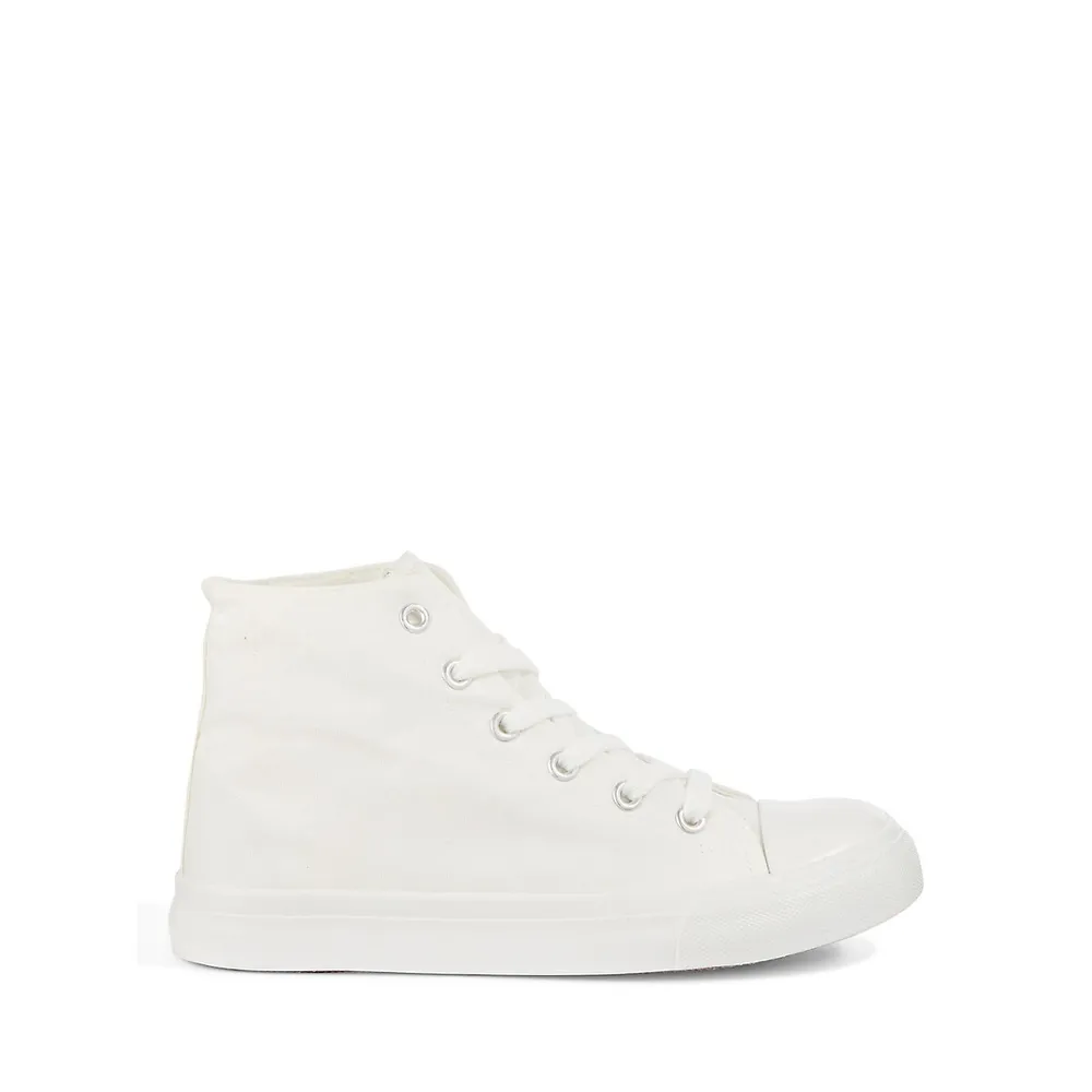 Kid's Arlo High-Top Canvas Sneakers