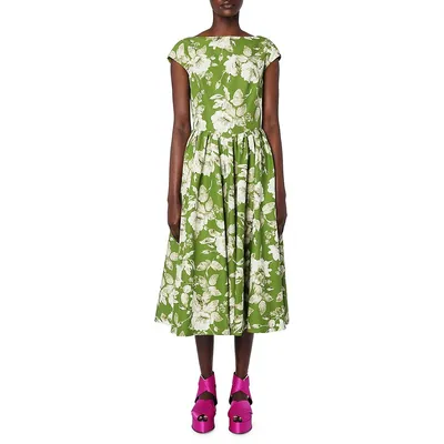 Jocelyn Floral Fit-&-Flare Midi Dress