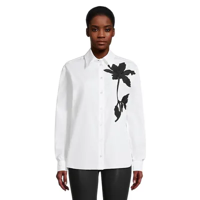 Lillia Long-Sleeve Embroidered Shirt