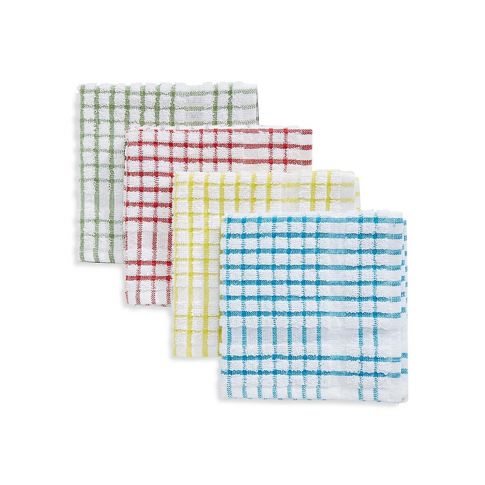 4-Piece Bar Mop Towel Set - 12-Inch