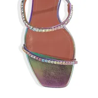 Sandales à bride en cristal irisé Gilda