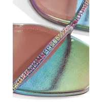 Gilda Iridescent Crystal-Strap Sandals