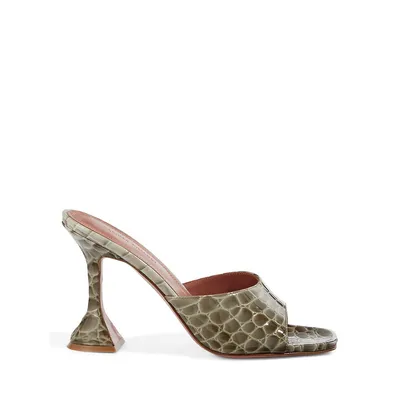 Lupita Croc-Print Slide Sandals