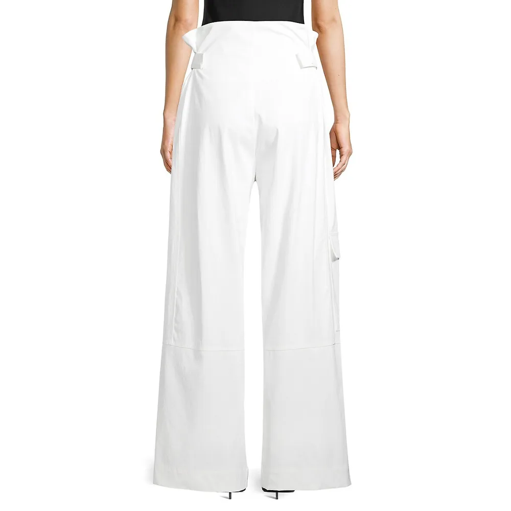 Twill Cargo Wide Leg Trousers, Albaray