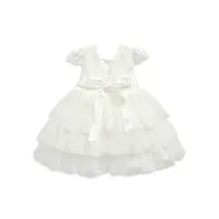 Robe d'occasion spéciale en tulle et dentelle Baptism pour bébé fille