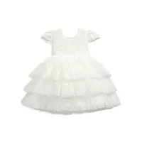 Robe d'occasion spéciale en tulle et dentelle Baptism pour bébé fille