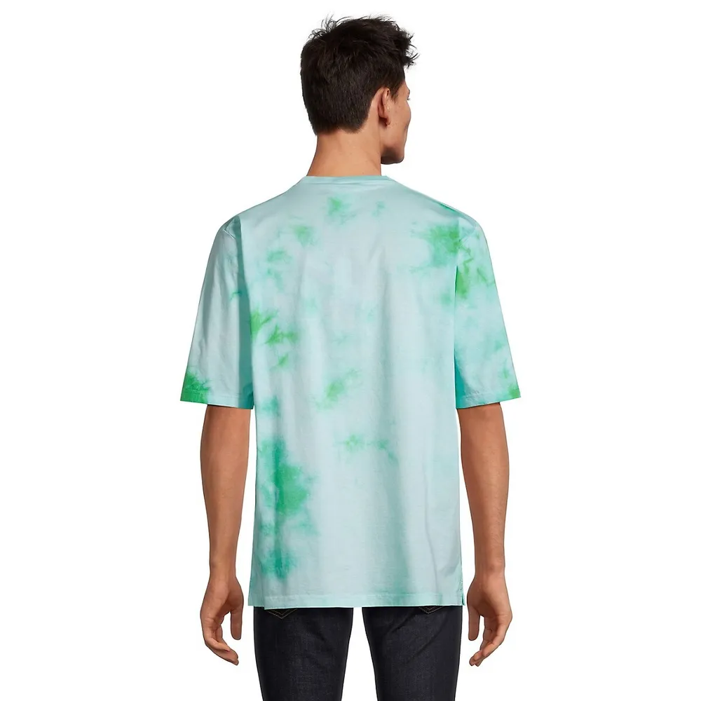 Loose-Fit Tie-Dye Logo Graphic T-Shirt
