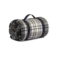 Sterling Plaid Woven Sherpa Backed Throw