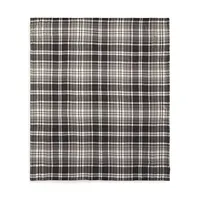 Sterling Plaid Woven Sherpa Backed Throw