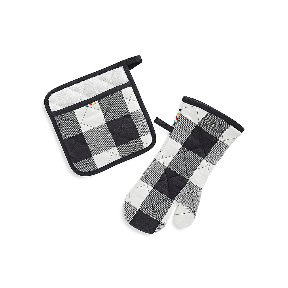 Buffalo Check Oven Mitt and Pot Holder 2-Piece Set