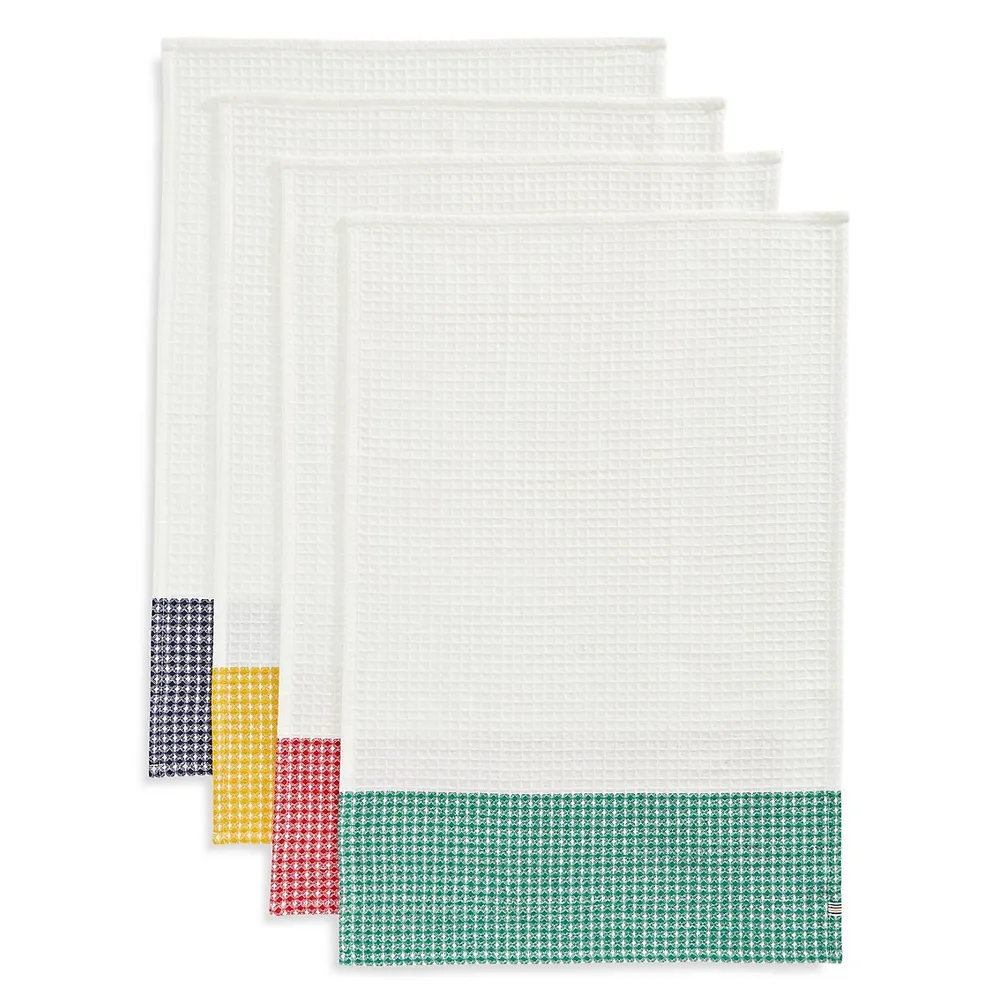 4-Pack Classic Multistripe Waffle Tea Towels