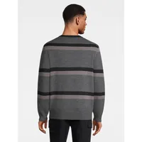 Merino Wool Striped Crewneck Sweater