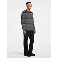 Merino Wool Striped Crewneck Sweater