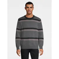 Merino Wool Striped Crewneck Sweater
