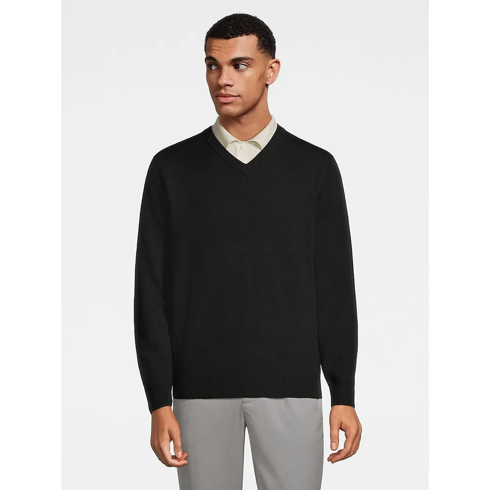 Merino Wool V-Neck Sweater