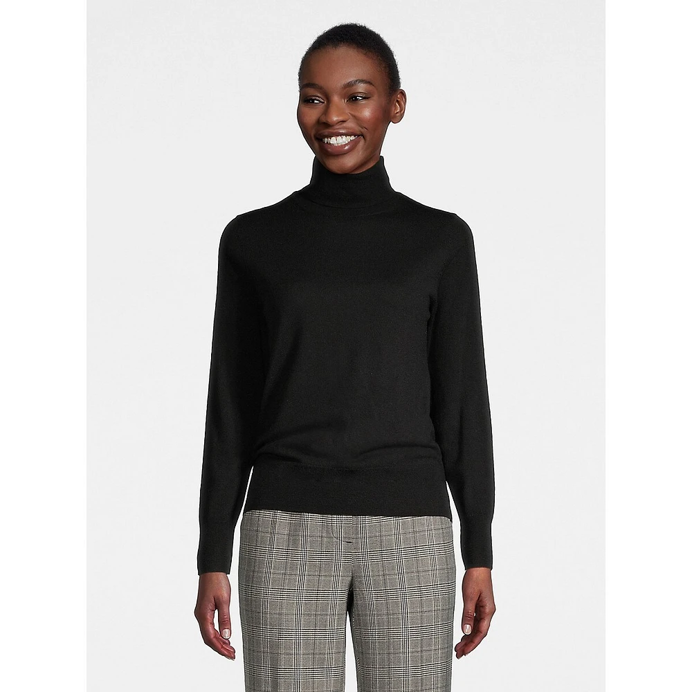 Classic Merino Wool Turtleneck Sweater