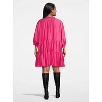 Plus Drapey Tier Mini Dress