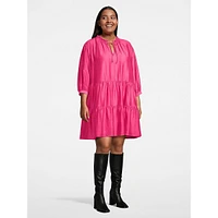 Plus Drapey Tier Mini Dress