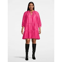 Plus Drapey Tier Mini Dress