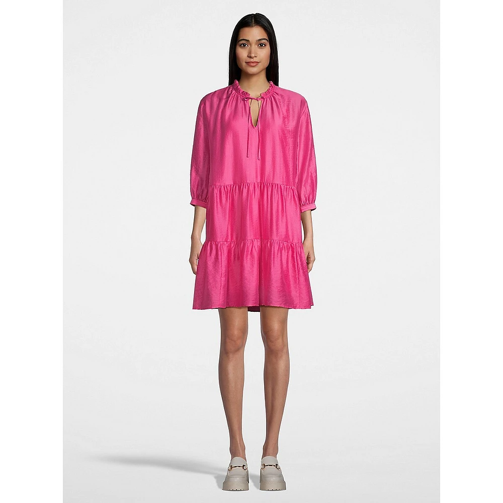 Drapey Tier Mini Dress