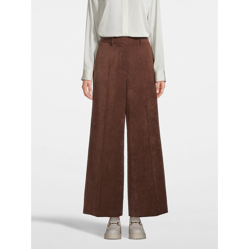 Wide-Leg Corduroy Pants