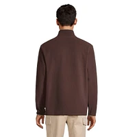 Polar Fleece Quarter-Zip Mockneck Top