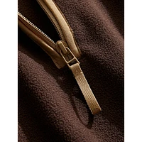 Polar Fleece Quarter-Zip Mockneck Top